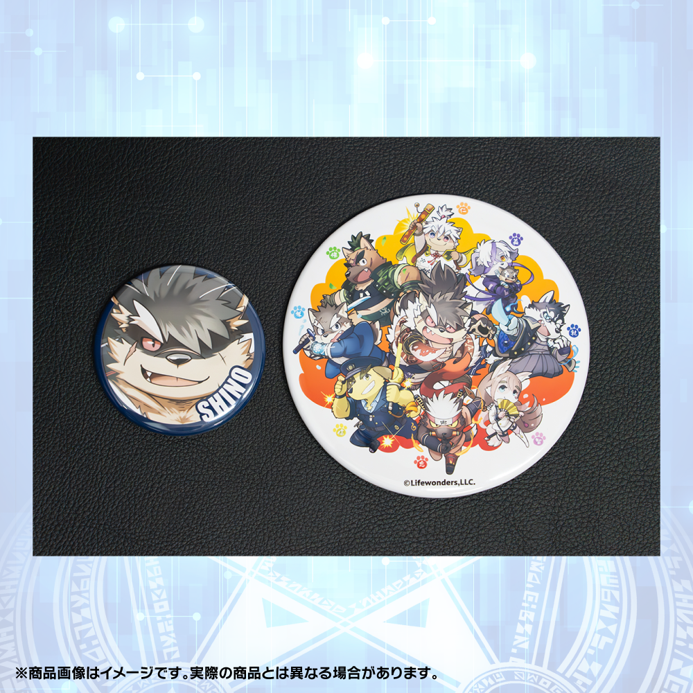 東京放課後サモナーズ「八犬士全員集合！」 ドデカ缶バッジ
