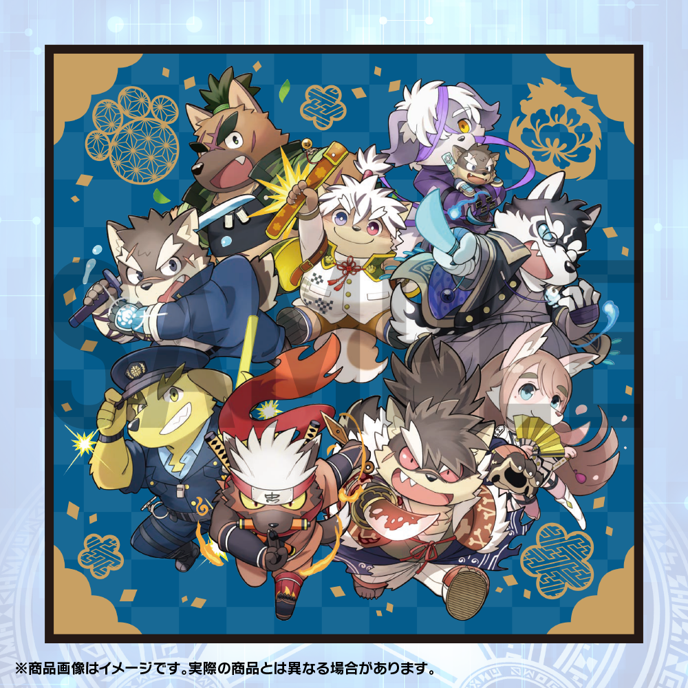 東京放課後サモナーズ 八犬士 ハンドタオル 東京放課後サモナーズ「八犬士全員集合！」 ハンドタオル