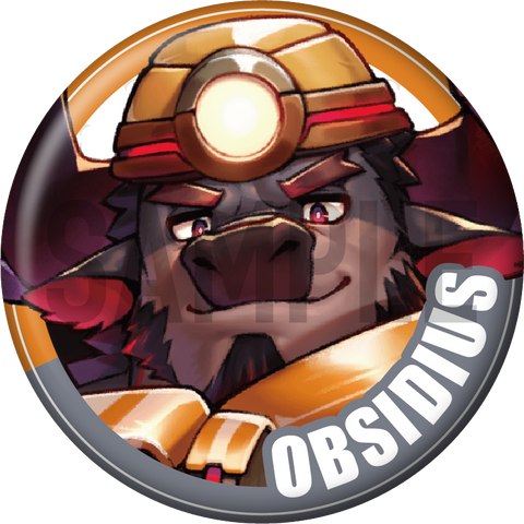 "Obsidius" Character Can Badge