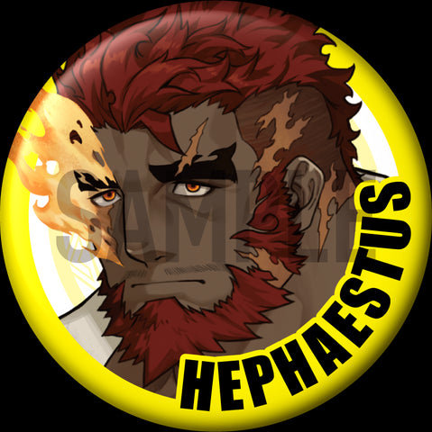 "Hephaestus" Character Can Badge