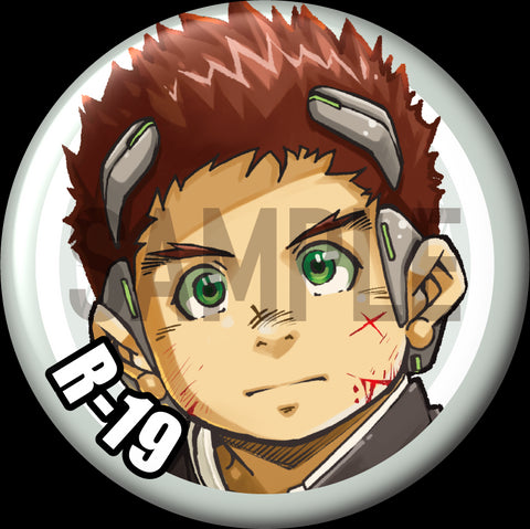 "R-19" Character Can Badge