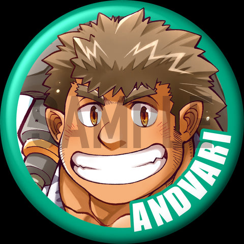 "Andvari" Character Can Badge