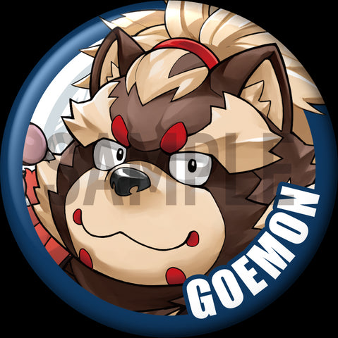 "Goemon (Type A)" 캐릭터는 캔 배지