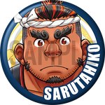 "Sarutahiko" 캐릭터는 캔 배지