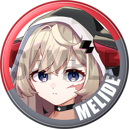 "Melide" Character Can Badge