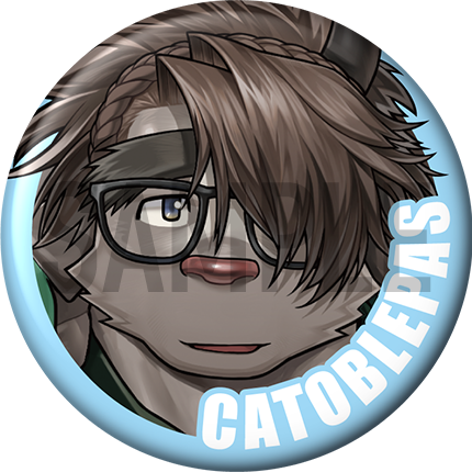 "Catoblepas" Character Can Badge