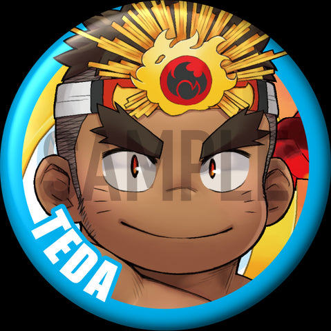 "Teda" Character Can Badge