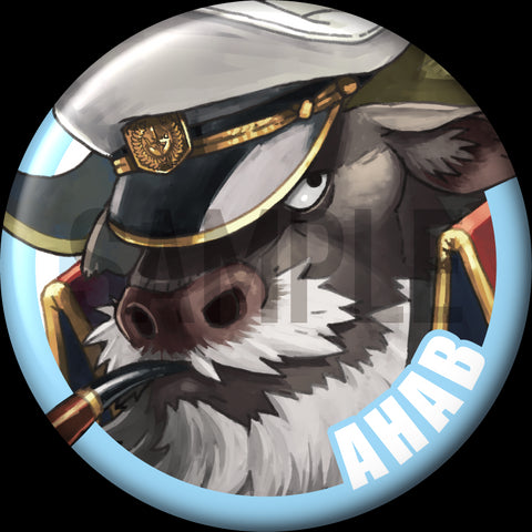 "Ahab" Character Can Badge