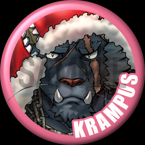 "Krampus" Character Can Badge