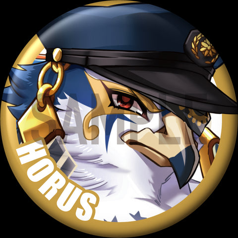 "Horus" Character Can Badge