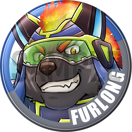 "Furlong" Character Can Badge