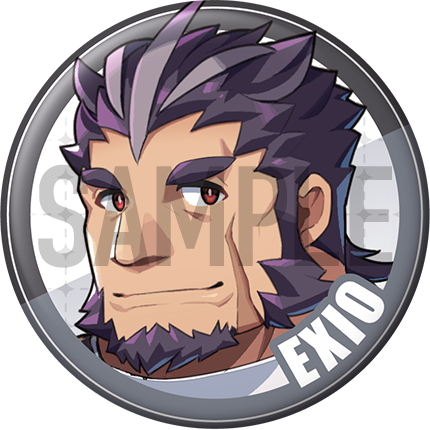 "Exio" Character Can Badge
